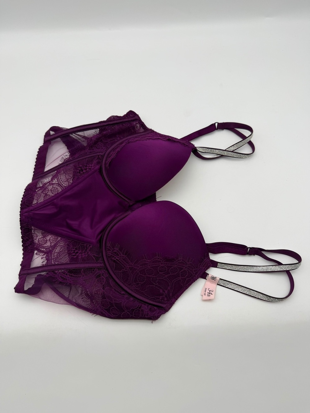 Victoria's Secret Purple Longline Push-Up Bra - Picture 8 of 9